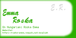 emma roska business card